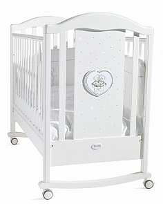 Кровать детская из серии Mon Amour Dondolo, белая (Feretti, L-MA-D-01)